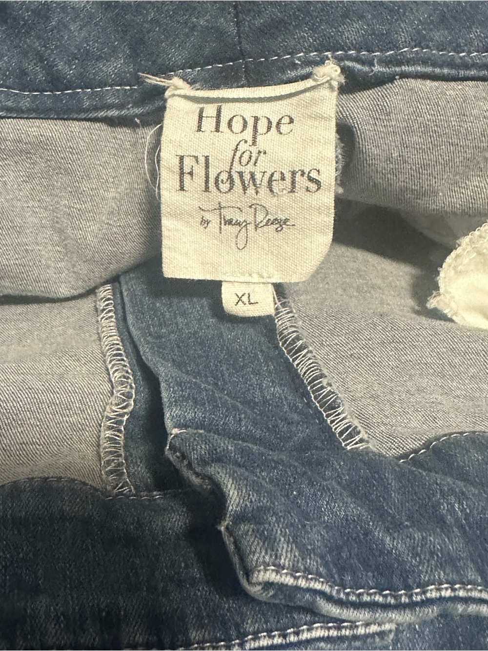 Hope for Flowers by Tracy Reese Blue Denim Wide-Leg Jeans with Side Pompons - Picture 4 of 11